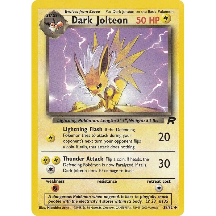 Pokemon Dark Jolteon (038) UNL Lightly Played