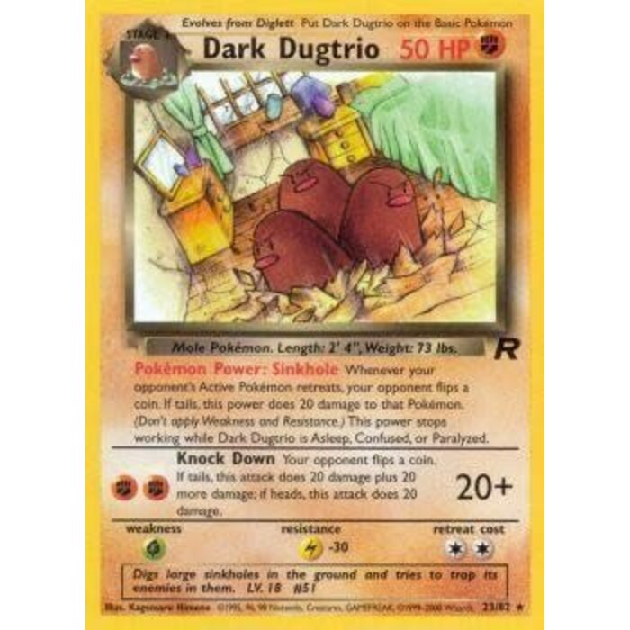 Pokemon Dark Dugtrio (023) UNL Lightly Played