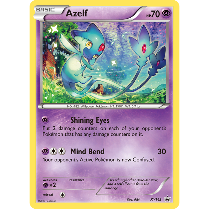 Pokemon Azelf (XY142) Moderately Played Holofoil