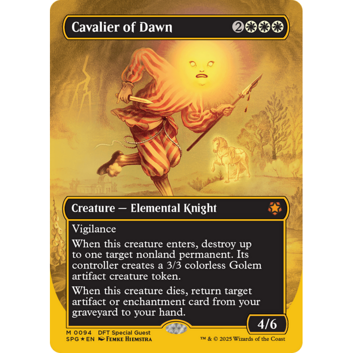 Magic: The Gathering Cavalier of Dawn (Borderless) (First-Place Foil) (094) Near Mint Foil