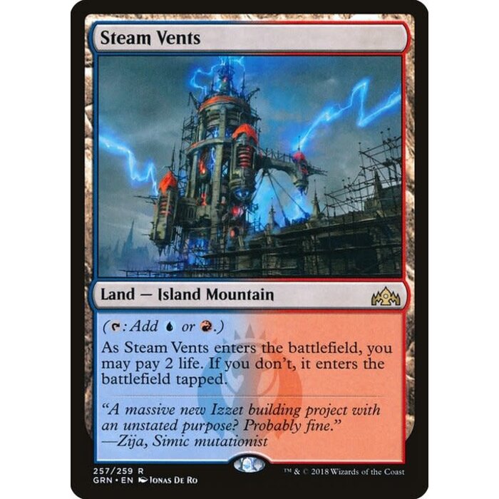 Magic: The Gathering Steam Vents (257) Lightly Played