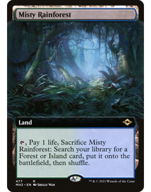 Magic: The Gathering Misty Rainforest (Extended Art) (477) Lightly Played