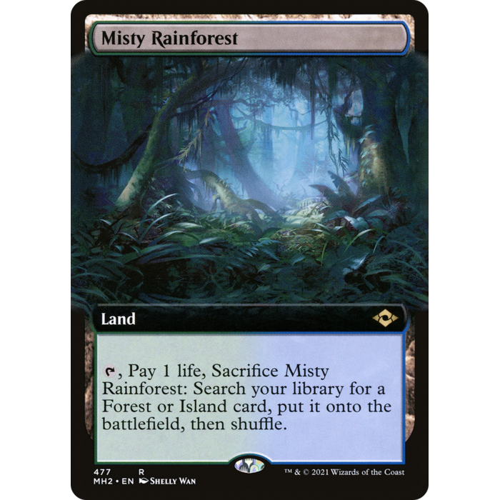 Magic: The Gathering Misty Rainforest (Extended Art) (477) Lightly Played