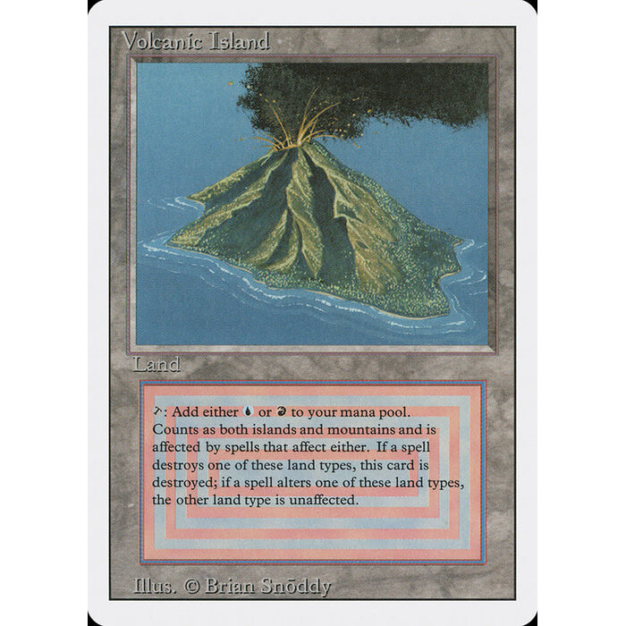 Magic: The Gathering Volcanic Island (291) Damaged