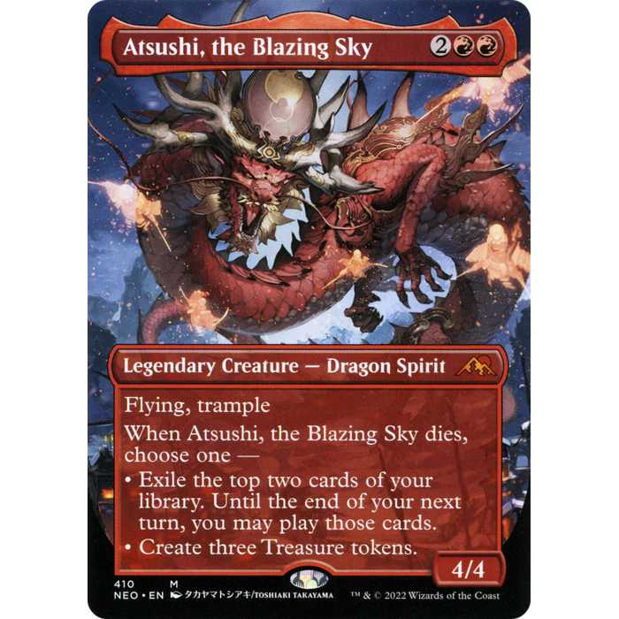Magic: The Gathering Atsushi, the Blazing Sky (Borderless) (410) Lightly Played
