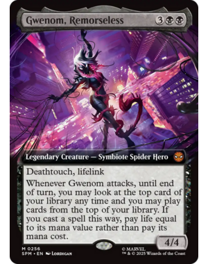 Magic: The Gathering Gwenom, Remorseless (Extended Art) (256) Lightly Played Foil