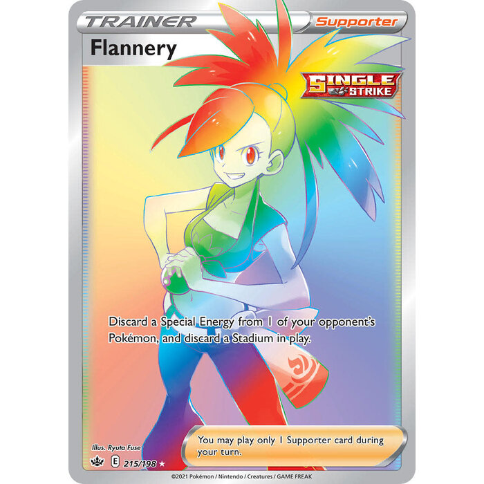 Pokemon Flannery (Secret) (215) Lightly Played Holofoil