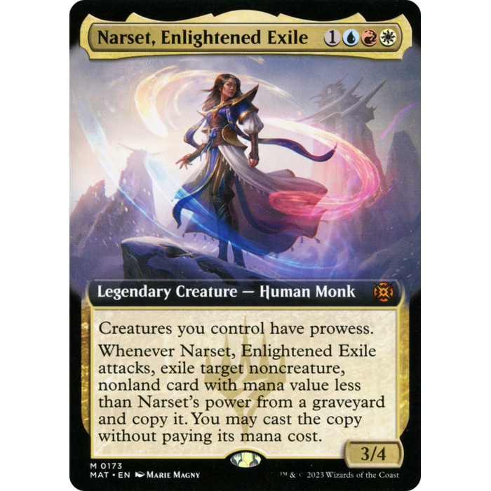 Magic: The Gathering Narset. Enlightened Exile (Extended Art) (173) Near Mint Foil