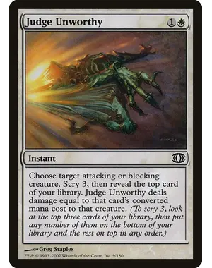 Magic: The Gathering Judge Unworthy (9) Near Mint