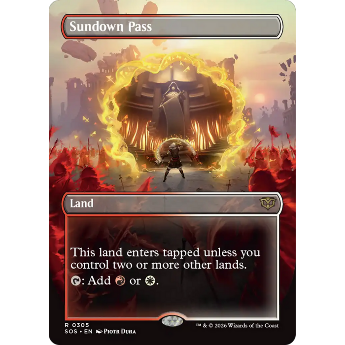 Magic: The Gathering Sundown Pass (Borderless) (305) Lightly Played