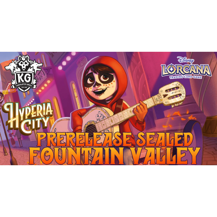 Disney Lorcana 10/19/26 Fountain Valley Lorcana Hyperia City Sealed Prerelease Event Monday 630 PM