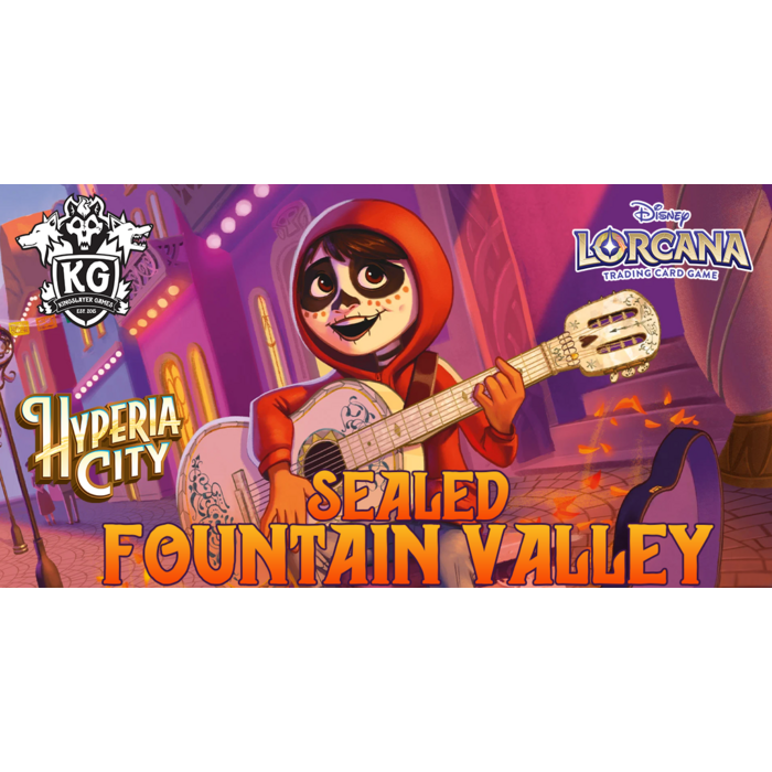 Disney Lorcana 10/26/26 Fountain Valley Lorcana Hyperia City Sealed Event Monday 630 PM