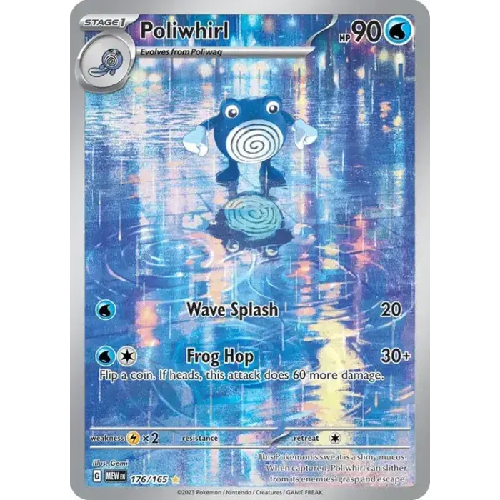 Pokemon Poliwhirl (176) Near Mint Holofoil