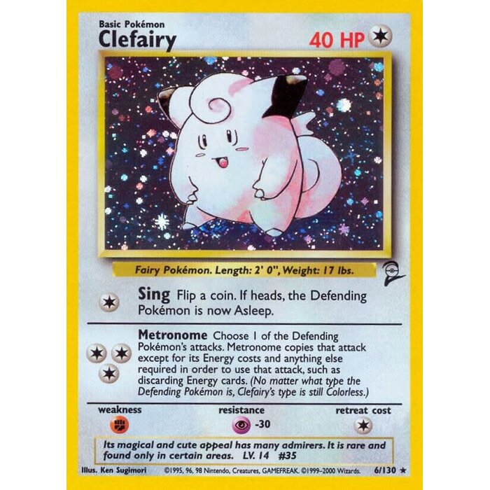 Pokemon Clefairy (006) Lightly Played Holofoil