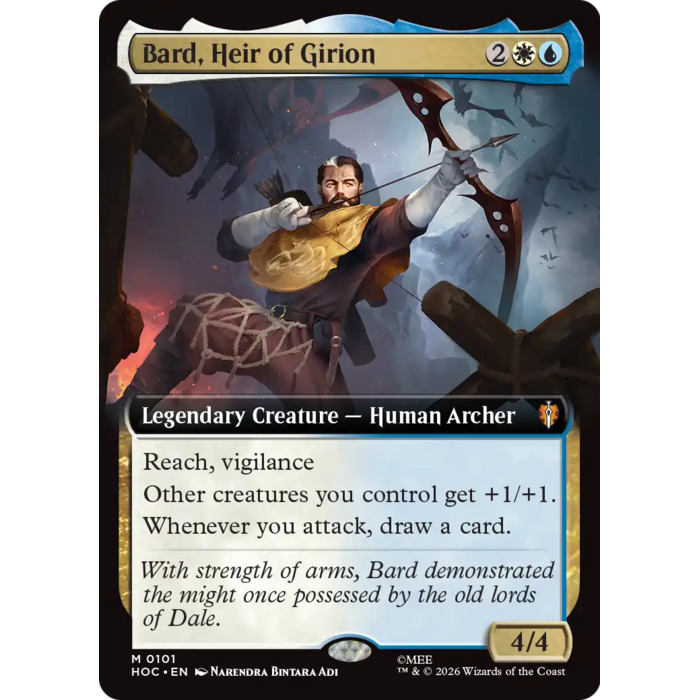 Magic: The Gathering Bard, Heir of Girion (Extended Art) (101) Near Mint