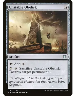 Magic: The Gathering Unstable Obelisk (170) Near Mint