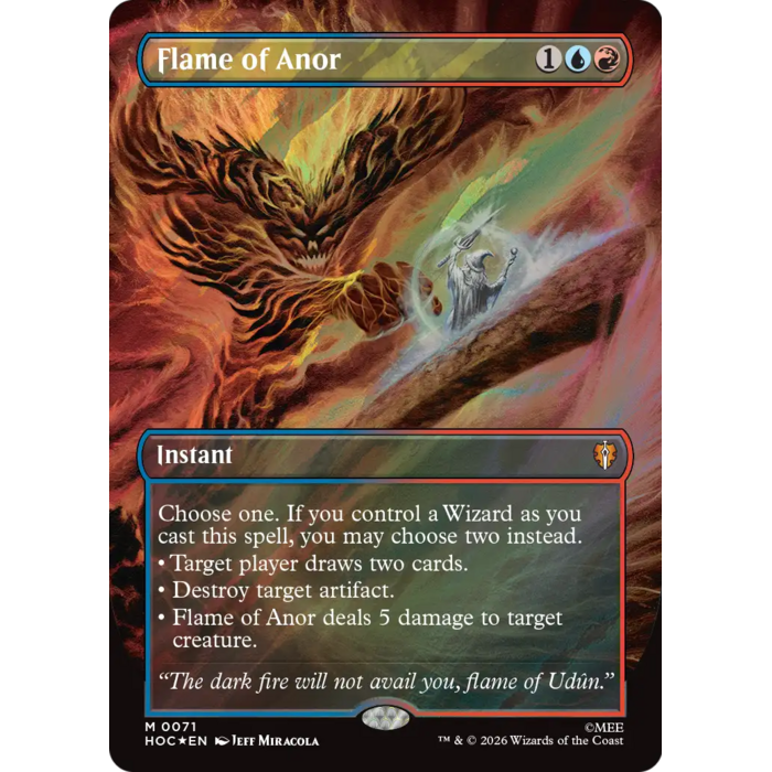 Magic: The Gathering Flame of Anor (Borderless) (Surge Foil) (071) Near Mint Foil