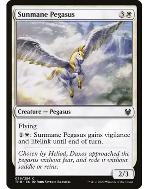 Magic: The Gathering Sunmane Pegasus (38) Near Mint