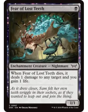 Magic: The Gathering Fear of Lost Teeth (97) Near Mint