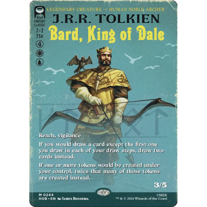 Magic: The Gathering Bard, King of Dale (Borderless) (244) Near Mint Foil