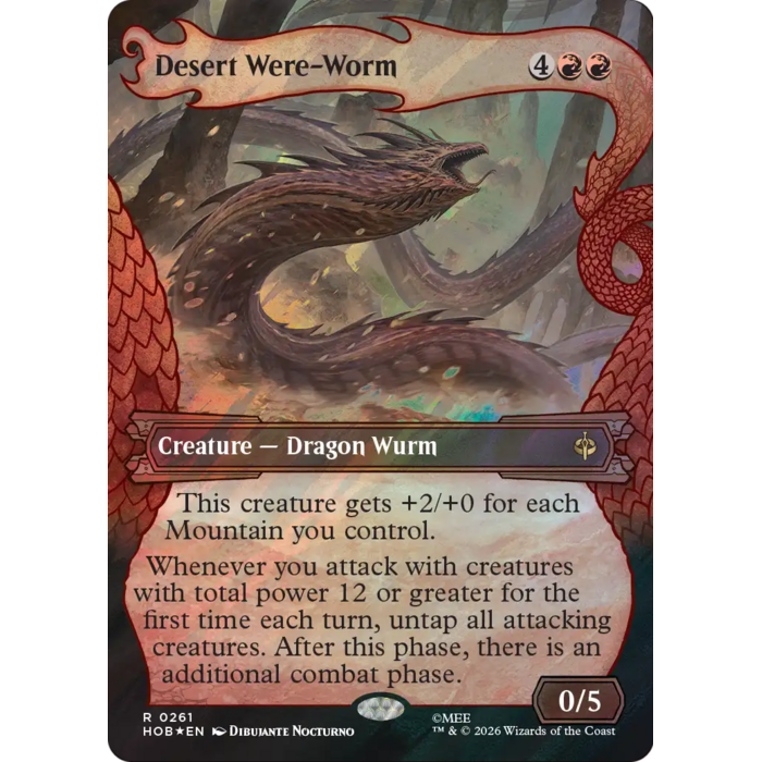 Magic: The Gathering Desert Were-Worm (Showcase) (Surge Foil) (261) Near Mint Foil