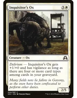 Magic: The Gathering Inquisitor's Ox (24) Near Mint