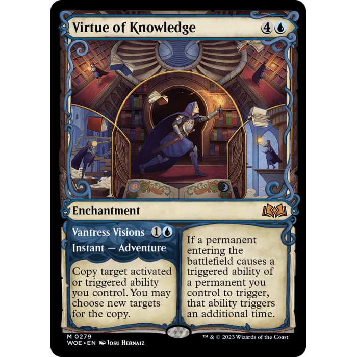 Magic: The Gathering Virtue of Knowledge // Vantress Visions (Showcase) (279) Lightly Played