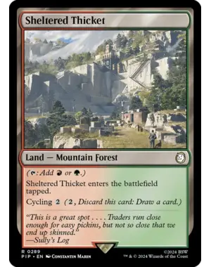 Magic: The Gathering Sheltered Thicket (289) Near Mint