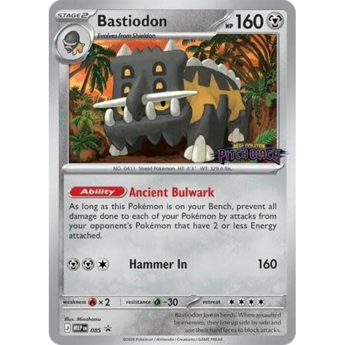 Pokemon Bastiodon (Pitch Black Stamped) (085) Lightly Played Holofoil