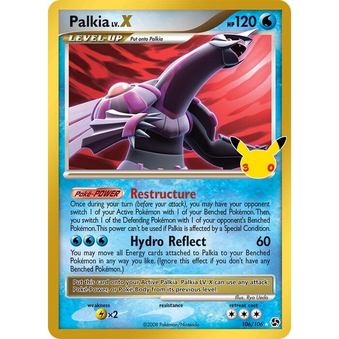 Pokemon Palkia LV.X (106) Near Mint Holofoil