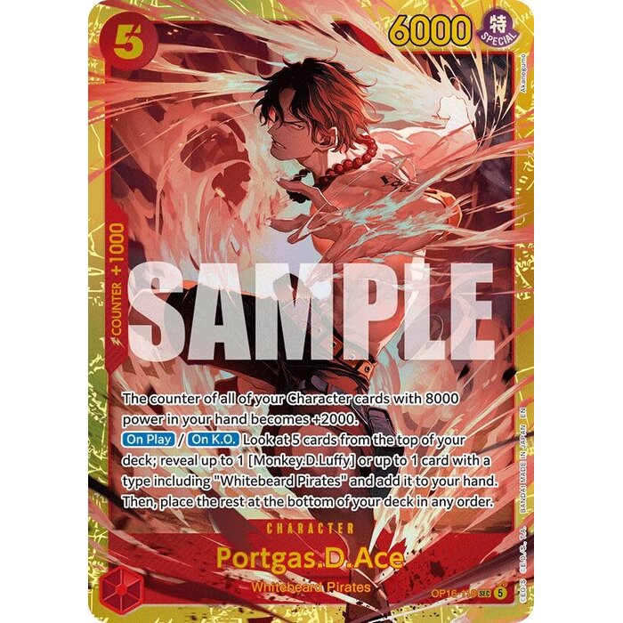 Bandai Portgas.D.Ace (OP16-118) Near Mint Foil