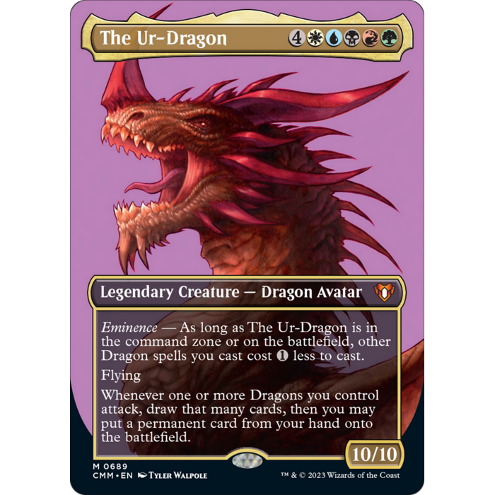 Magic: The Gathering The Ur-Dragon (Borderless Profile) (689) Near Mint Foil
