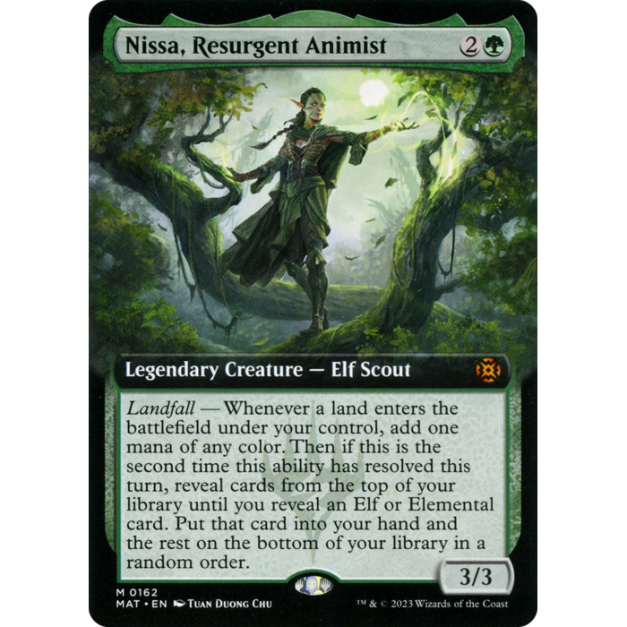 Magic: The Gathering Nissa, Resurgent Animist (Extended Art) (162) Near Mint