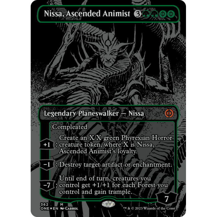 Wizards of The Coast Nissa, Ascended Animist (Oil Slick Raised Foil) (362) Lightly Played Foil