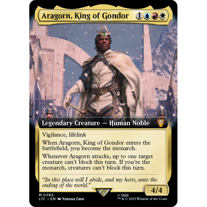 Magic: The Gathering Aragorn, King of Gondor (Extended Art) (005) Lightly Played Foil