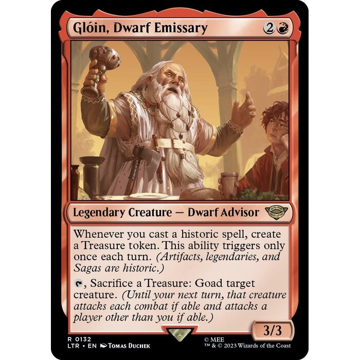 Magic: The Gathering Gloin, Dwarf Emissary (132) Lightly Played Foil