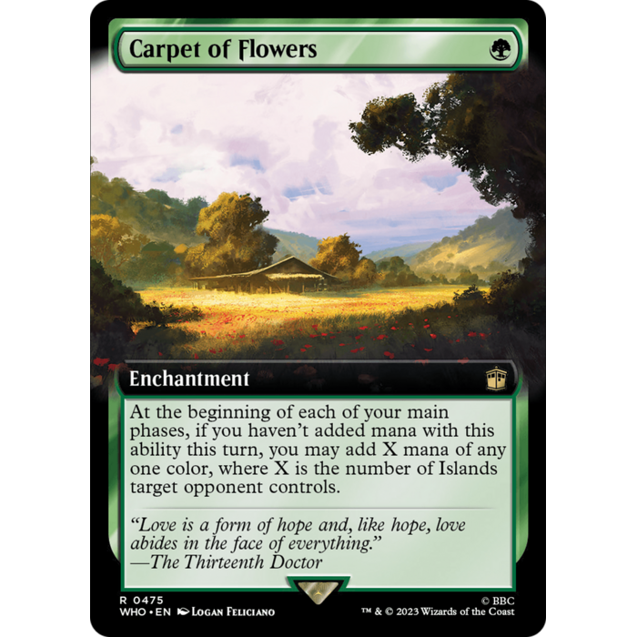 Magic: The Gathering Carpet of Flowers (Extended Art) (475) Lightly Played