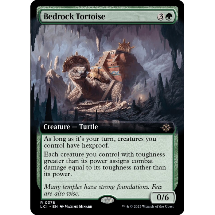Magic: The Gathering Bedrock Tortoise (Extended Art) (378) Lightly Played Foil