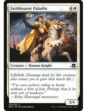 Magic: The Gathering Faithbearer Paladin (25) Near Mint