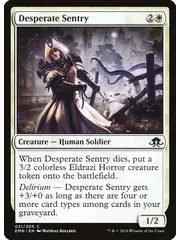 Magic: The Gathering Desperate Sentry (21) Near Mint