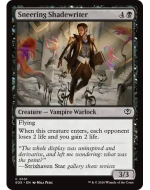 Magic: The Gathering Sneering Shadewriter (101) Near Mint