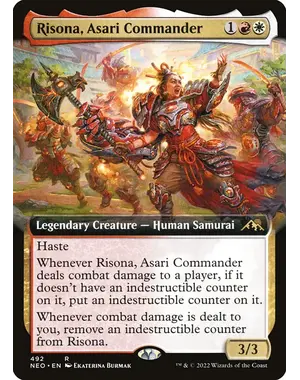 Magic: The Gathering Risona, Asari Commander (Extended Art) (492) Near Mint