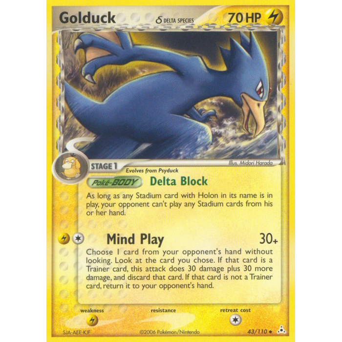 Pokemon Golduck (Delta Species) (043) Lightly Played