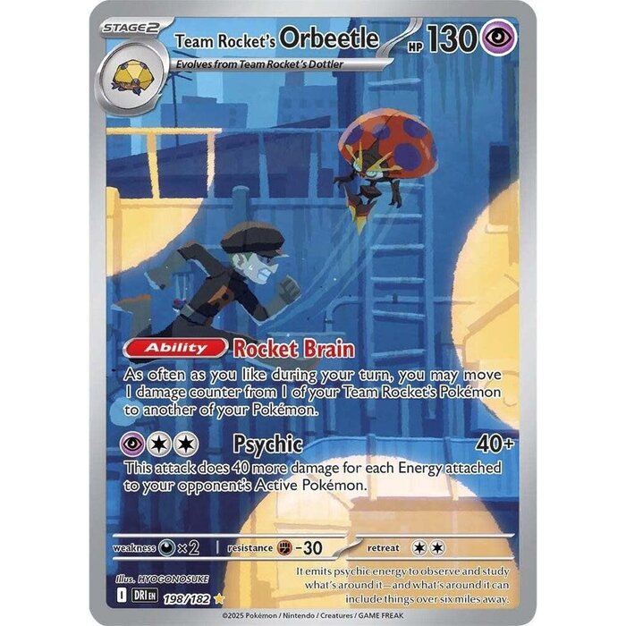 Pokemon Team Rocket's Orbeetle (198) Lightly Played Holofoil
