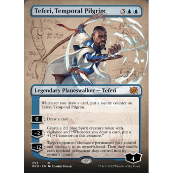Magic: The Gathering Teferi, Temporal Pilgrim (Borderless) (293) Lightly Played Foil