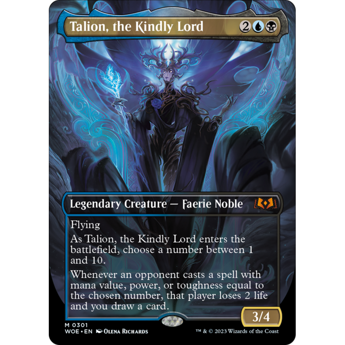 Magic: The Gathering Talion, the Kindly Lord (Borderless) (301) Near Mint Foil