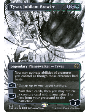 Magic: The Gathering Tyvar, Jubilant Brawler (Borderless Manga) (344) Lightly Played
