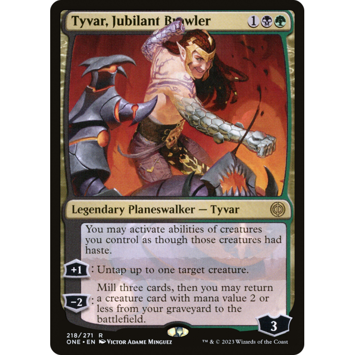 Magic: The Gathering Tyvar, Jubilant Brawler (218) Lightly Played Foil