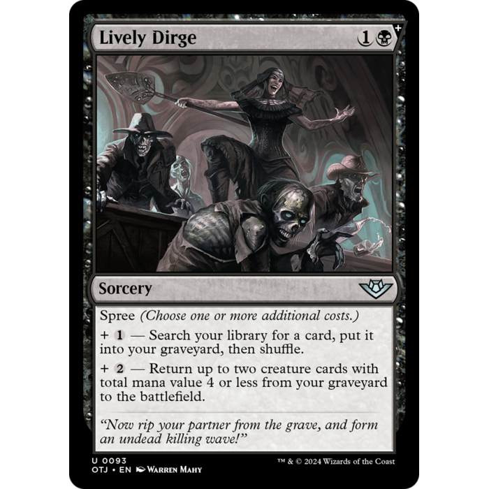 Magic: The Gathering Lively Dirge (093) Lightly Played