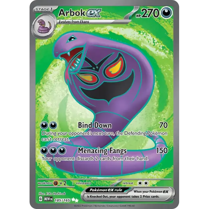 Pokemon Arbok ex (185) Lightly Played Holofoil